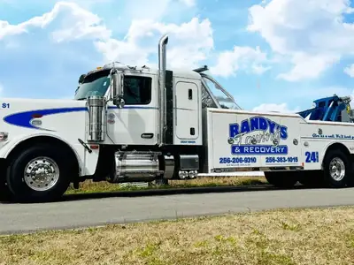 Randy's Towing Peterbilt wrecker side profile